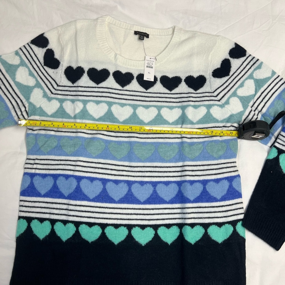 Talbots Multicolor Heart Sweater